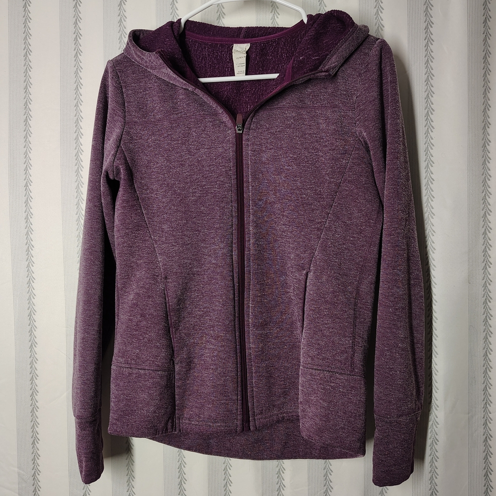 Danskin Now- Deep Purple Zip Up Sweater - Size Xs